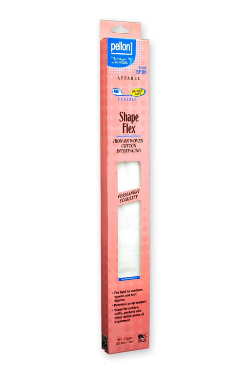 Pellon® SF101 Shape-Flex® Fusible Woven Cotton Interfacing – 15" x 2 Yards (White) - Choice FabricsDSSF101PKG