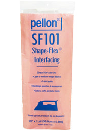 Pellon® SF101 Shape-Flex® Fusible Woven Cotton Interfacing – 20" x 1 Yard (White) - Choice FabricsDSSF101-1YDPKG