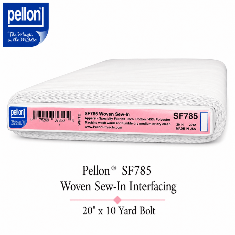 Pellon® SF785 Woven Sew-In Interfacing – 20" x 10 Yard Bolt – White - Choice FabricsDSSF785-B10