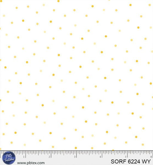 Sorbet Flannel White With Yellow Tonal Dots Cotton 44" / 45" Fabric per yard - Choice FabricsSORF-6224-WY