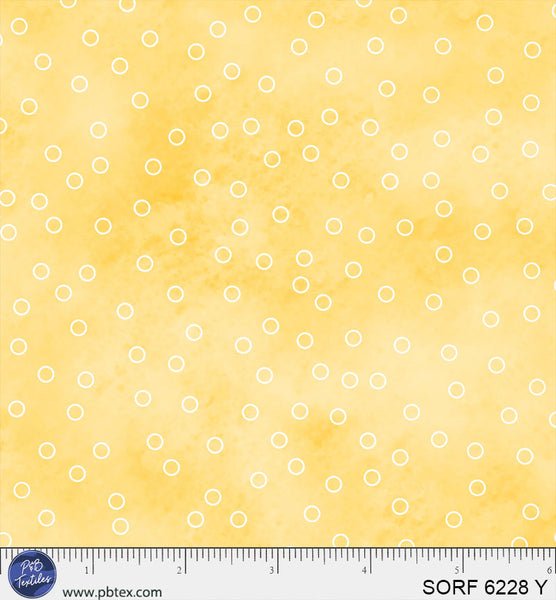 Sorbet Flannel Yellow Open Dot Cotton 44" / 45" Fabric per yard - Choice FabricsSORF-6228-Y