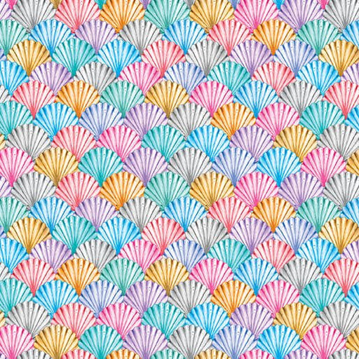 Scalloped Shells Multi Cotton 44"/45" Fabric Per Yard - Choice Fabrics15057-99