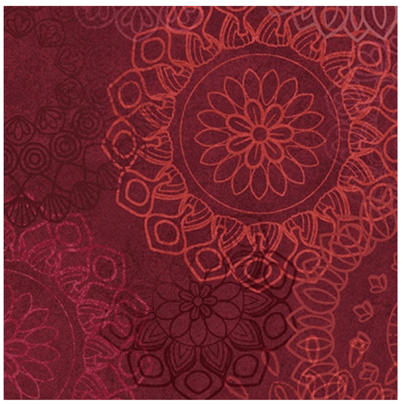 Maroon and Red Operetta Lace Flowers Cotton 108" Wideback Fabric per yard - Choice FabricsMASQB11009-MR