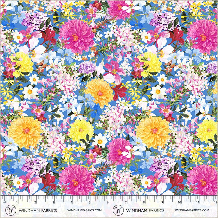 Sky Wildflower Pickings Midnight Blooms Cotton 44"/45" Fabric Per Yard - Choice Fabrics55072-3