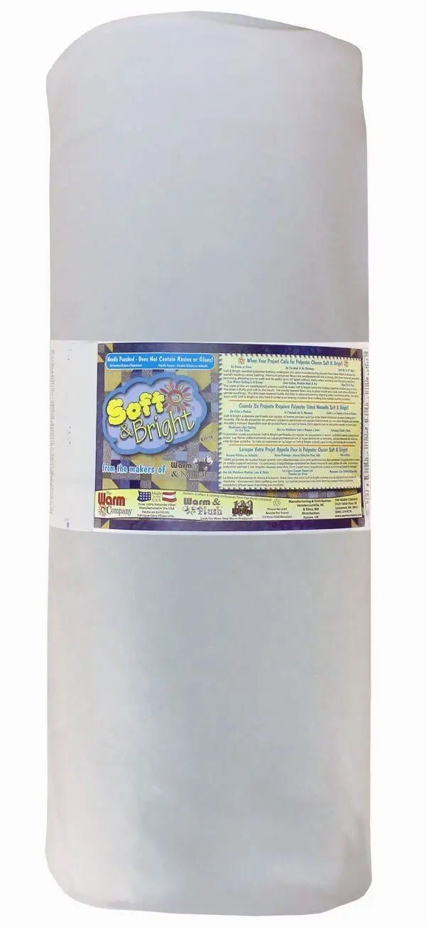 Soft & Bright 45" x 50 YD Batting - Premium Polyester Batting for Quilting - Choice FabricsWCDS-1805