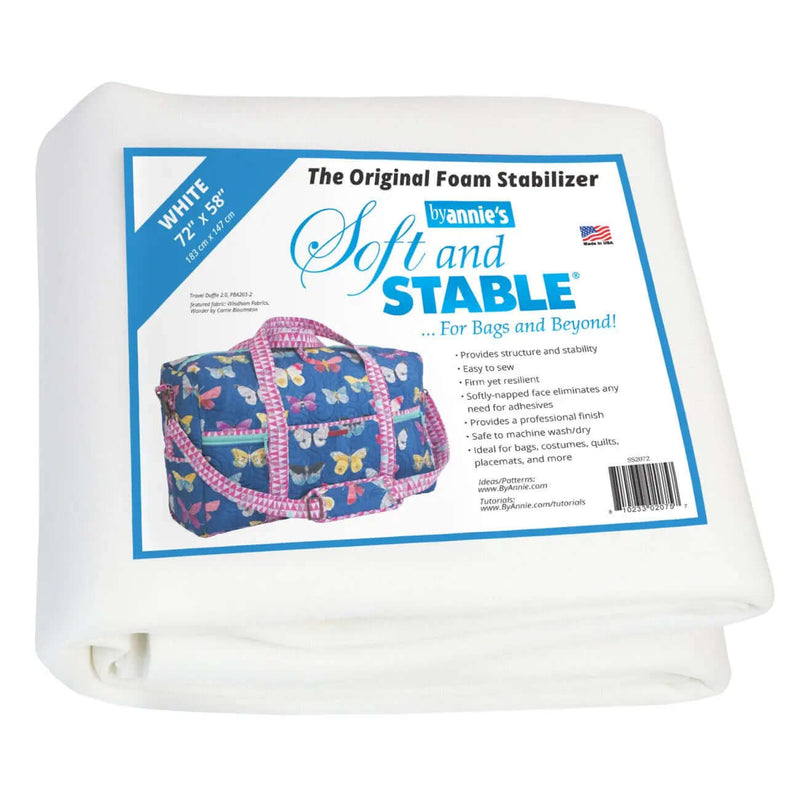 Soft and Stable White 100% Polyester Foam Stabilizer 72" × 58" - Choice FabricsSS2072