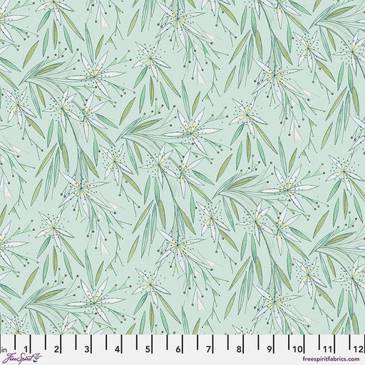 Star Flower Mint Flourish And Bloom 44"/45" Cotton Fabric Per Yard - Choice FabricsPWHP009.MINT
