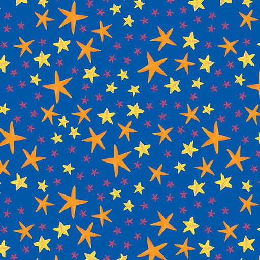 Starfish Soiree Royal Blue Cotton 44"/45" Fabric Per Yard - Choice Fabrics15053-55