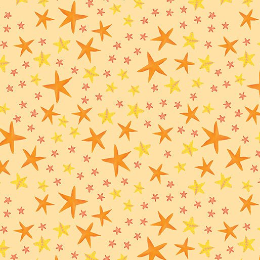 Starfish Soiree Sand Cotton 44"/45" Fabric Per Yard - Choice Fabrics15053-30