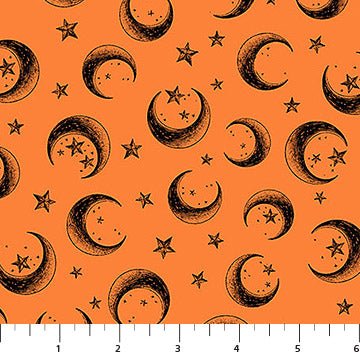 Stars Orange 44"/45" Cotton Fabric Per Yard - Choice Fabrics10712-58