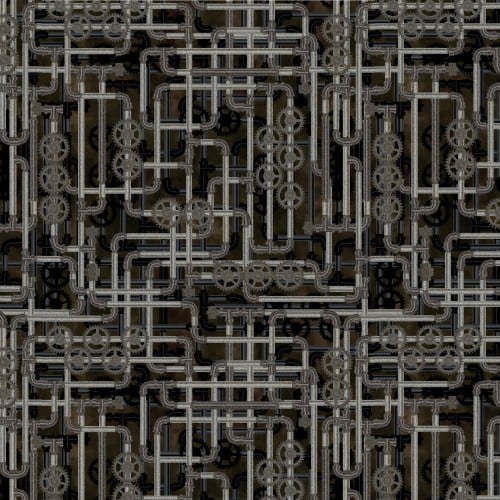 Steampunk Menagerie Pipes Cotton 44"/45" Fabric Per Yard - Choice FabricsIBF-9ST-2