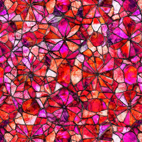 Strawberry Mosaic Blender Lumenique 44"/45" Cotton Fabric Per Yard - Choice Fabrics2600-31942-RP