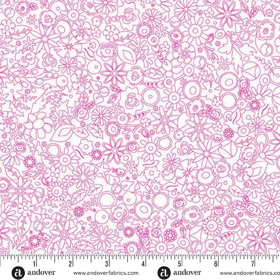 Sun Print Whisper Cosmos Woodland 44"/45" Fabric Per Yard - Choice FabricsA-1558-E