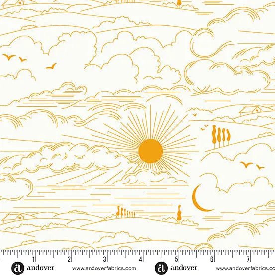 Sun Print Whisper Marigold Dwell 44"/45" Fabric Per Yard - Choice FabricsA-1219-Y