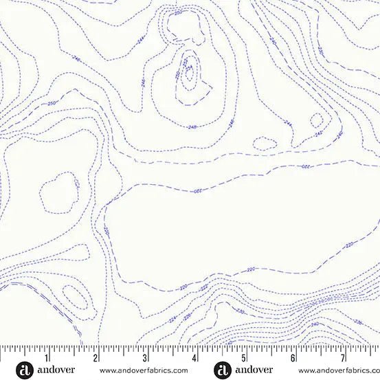 Sun Print Whisper Pond Topography 44"/45" Fabric Per Yard - Choice FabricsA-1557-B