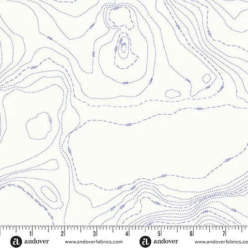 Sun Print Whisper Pond Topography 44"/45" Fabric Per Yard - Choice FabricsA-1557-B