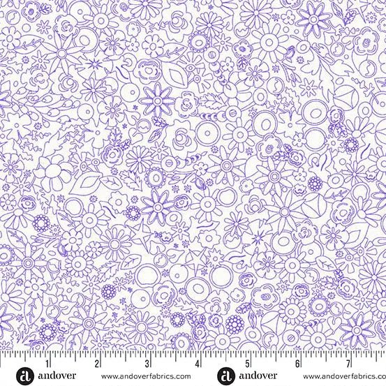 Sun Print Whisper Violet Woodland 44"/45" Fabric Per Yard - Choice FabricsA-1558-P2