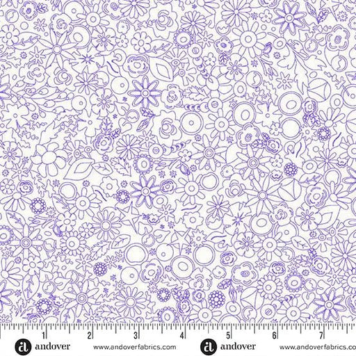 Sun Print Whisper Violet Woodland 44"/45" Fabric Per Yard - Choice FabricsA-1558-P2