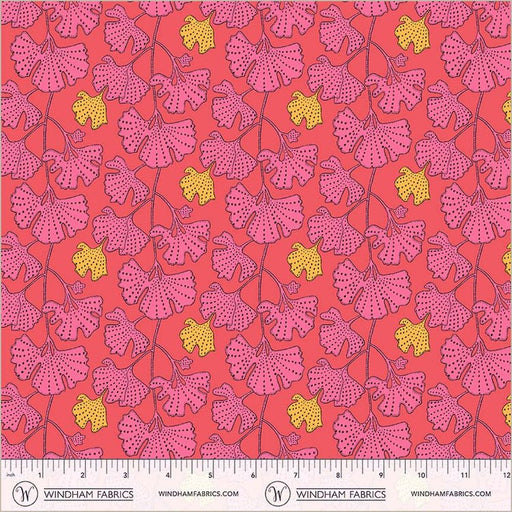 Sunshine Ginkgo Guava High Density Cotton 44"/45" Fabric Per Yard - Choice Fabrics54978D-9