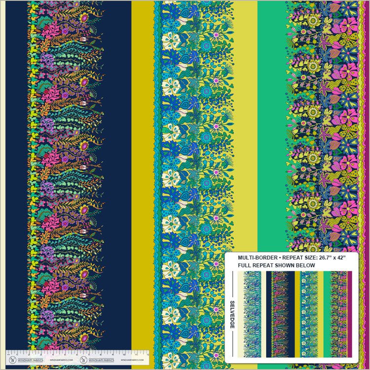Sunshine Hedgerow Multi High Density Cotton 44"/45" Fabric Per Yard - Choice Fabrics54982D-X