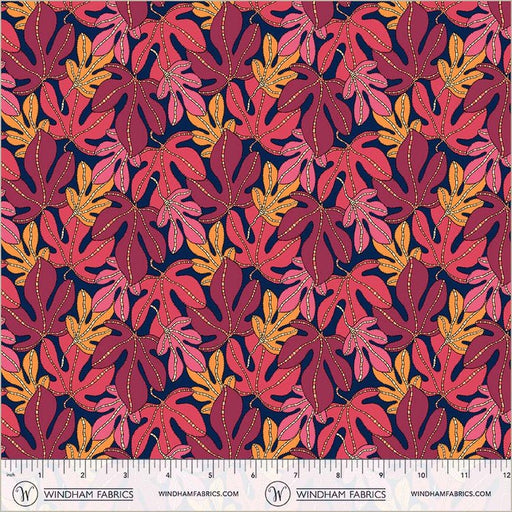 Sunshine Monstera Indigo High Density Cotton 44"/45" Fabric Per Yard - Choice Fabrics54976D-1
