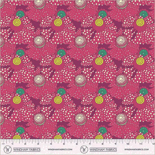 Sunshine Polka flower Plum High Density Cotton 44"/45" Fabric Per Yard - Choice Fabrics54975D-3