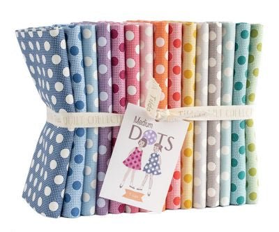 Medium Dots Fat Quarter Bundle 15pc - Choice FabricsTIL300014