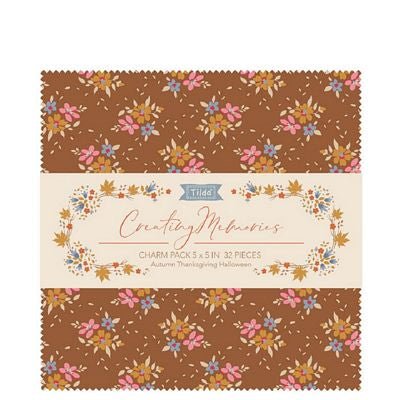 Creating Memories Charm Pack 5" Sqaures 32pc Autumn - Choice FabricsTIL300212