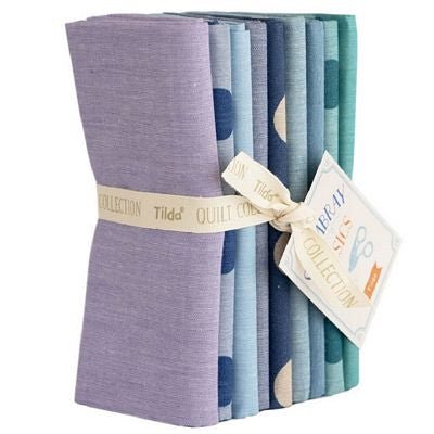 Tilda Seasonal Chambray Fat Quarter Bundle - Summer Blues - Choice FabricsTIL300219