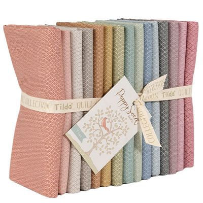 Tilda Poppy Seed Fat Quarter Bundle, 15 Fabrics