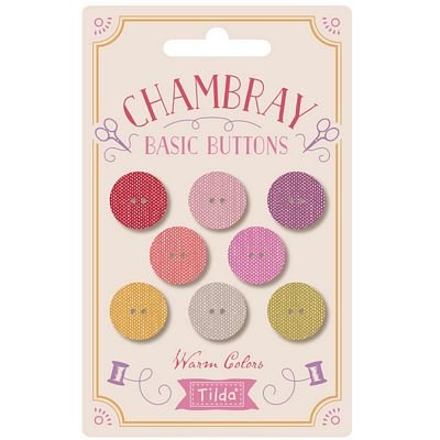 Tilda-Cham Buttons 16mm WM 8pc - Choice FabricsSA-TILMIX5