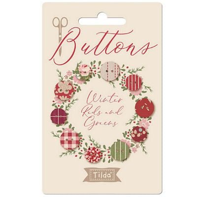 Tilda Creating Memories Winter Buttons - Choice FabricsTIL400065