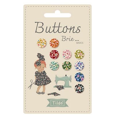 Tilda Brie Basics Buttons .4 in (10 mm) 10 pcs - Choice FabricsTIL400079