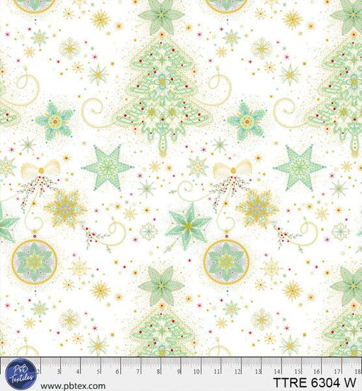 Turnowsky Treasures Delicate Trees White 44"/45" Cotton Fabric Per Yard - Choice FabricsTTRE-6304-W