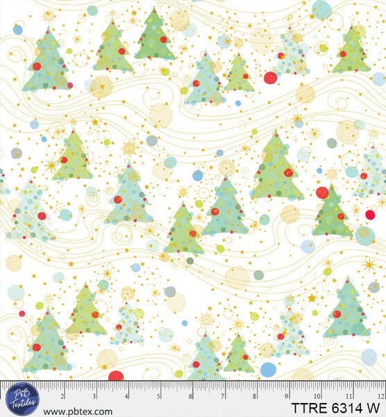 Turnowsky Treasures Winter Fields Allover White 44"/45" Cotton Fabric Per Yard - Choice FabricsTTRE-6314-W