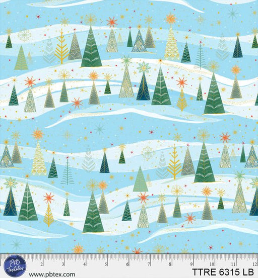 Turnowsky Treasures Snowdrifts Allover Light Blue 44"/45" Cotton Fabric Per Yard - Choice FabricsTTRE-6315-LB