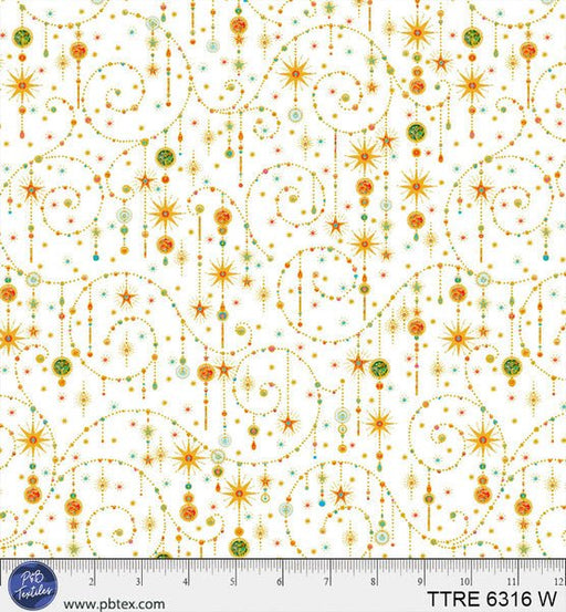 Turnowsky Treasures Ornate Scrolls White 44"/45" Cotton Fabric Per Yard - Choice FabricsTTRE-6316-W