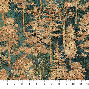 Teal Trees Rooted Stonehenge DP28767-69 Cotton 44"/45" Fabric Per Yard - Choice FabricsDP28767-69
