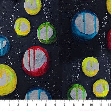 Transcendence Black Painted Color Dots Cotton 44"/45" Fabric Per Yard - Choice Fabrics40196-98