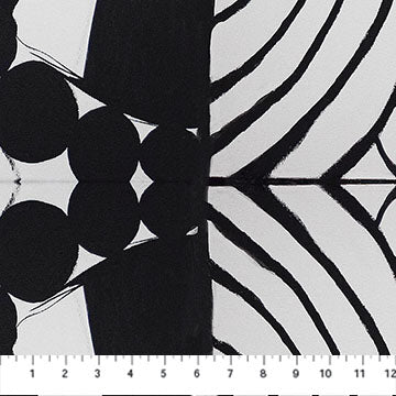 Transcendence Black & White Abstract Cotton 44"/45" Fabric Per Yard - Choice Fabrics40192-90
