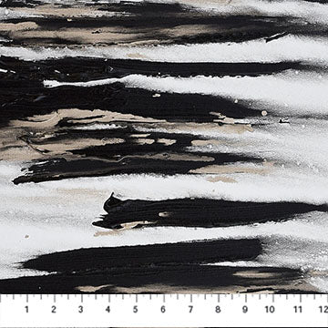Transcendence Black & White Paint Stripes Cotton 44"/45" Fabric Per Yard - Choice FabricsC40198-90