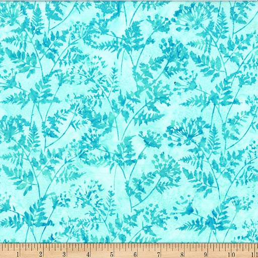 Turquoise Bali Batik Sweet Cicely Cotton 44"/45" Fabric Per Yard - Choice FabricsX2630-61-TURQUOISE