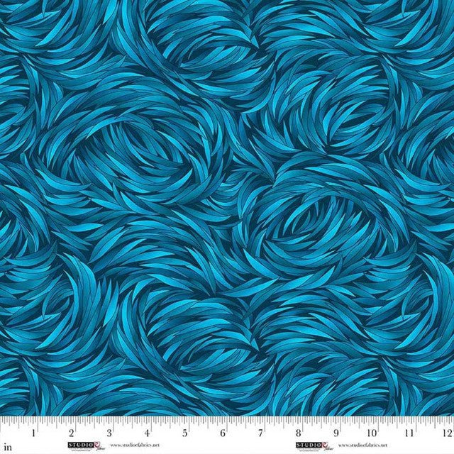 Turquoise Tempest 108" Cotton Quilt Fabric Per Yard - Choice FabricsE-TEMPEST108-8864-71
