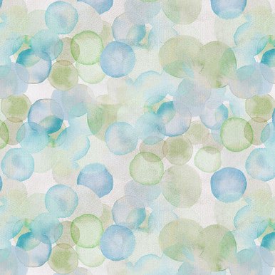 Turquoise Tiny Bubbles Valley View Cotton 43"/44" Fabric Per Yard - Choice FabricsHEG-2255-71