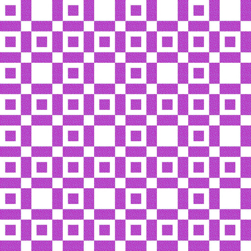 Violet White Colorblock Party Cheater Prints 108" Cotton Fabric Per Yard - Choice FabricsMASQB11152-VW