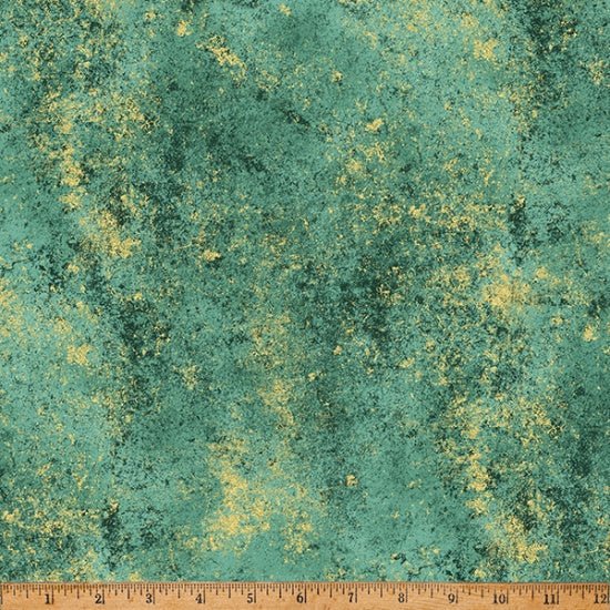 Eucalyptus/Gold Brilliance Cotton 43"/44" Fabric Per Yard - Choice FabricsW5363-436G-EUCALYPTUS/GOLD