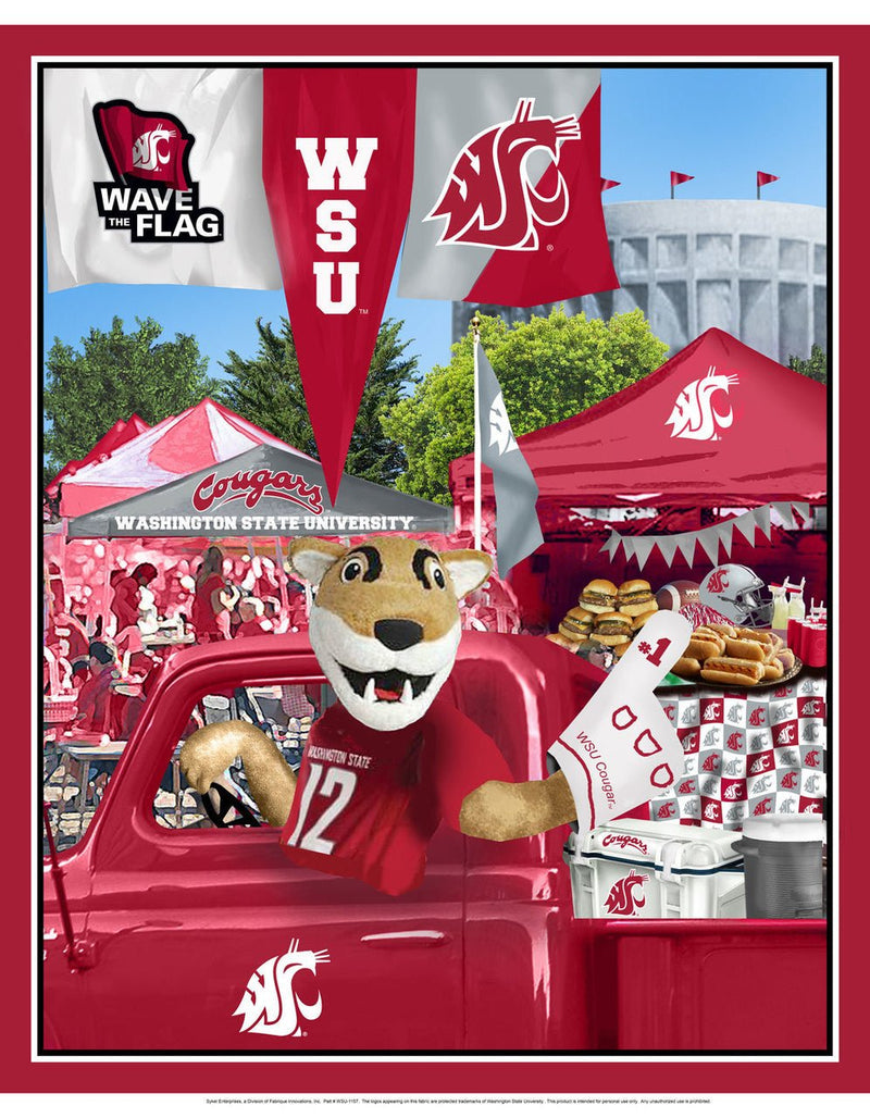 Washington State Cougars - Tailgate Panel - Choice FabricsWAS1157