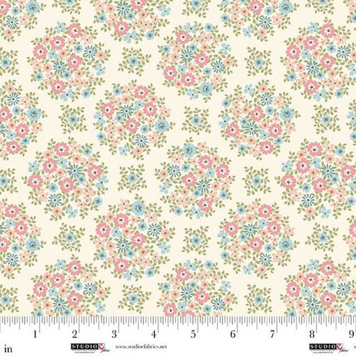 Warm White Floral Bouquet Layla 44"/45" Cotton Fabric per Yard - Choice Fabrics9014-01
