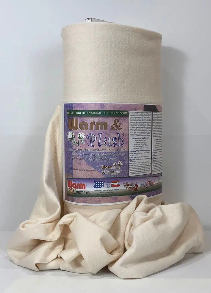 Warm & Plush 22" x 20 YD Cotton Batting - Soft and Luxurious Cotton Batting - Choice FabricsWCDS-2662