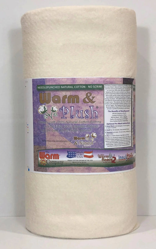 Warm & Plush 45" x 10 YD Cotton Batting - Soft and Luxurious Cotton Batting - Choice FabricsWCDS-2661
